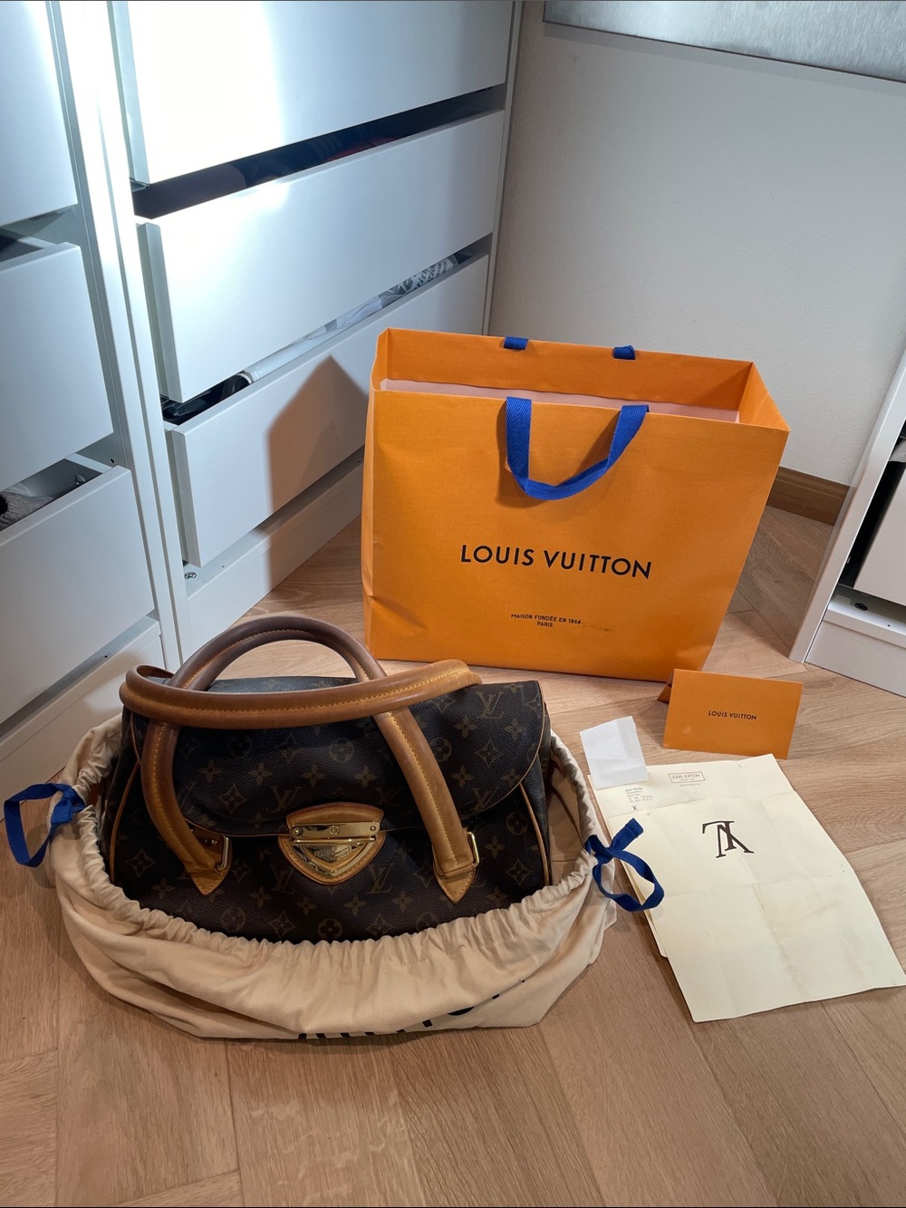 Louis Vuitton BEVERLY GM MNG Bag comes with everything /LV Monogram Beverly GM